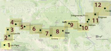 Cajon Pass Route 66 map